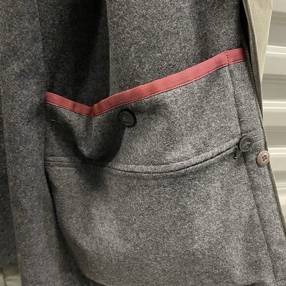 Sanyo New York Wool Lined Trench Coat Size R44 Olive Made in Japan Men’s M - Picture 9 of 11